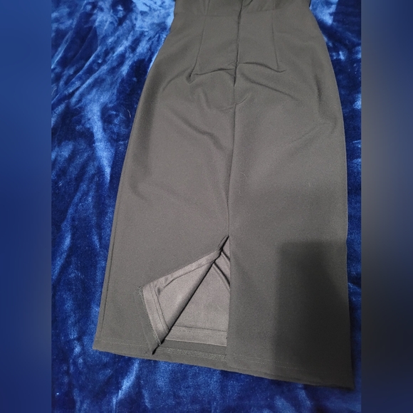 Lucky Number Black Puff Sleeve Bodycon Midi Dress Lulus Size XS - Picture 8 of 9